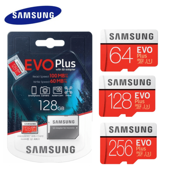 Samsung Evo Plus 32GB 64GB 128GB 256GB 512GB Micro SD Card SDXC